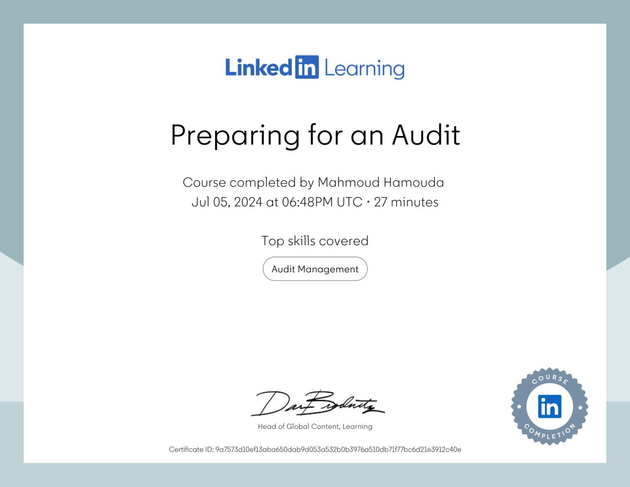 Preparing for an Audit