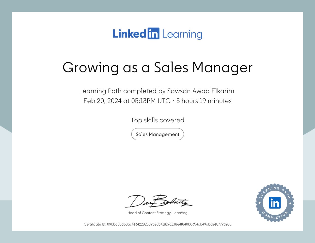Growing as a Sales Manager