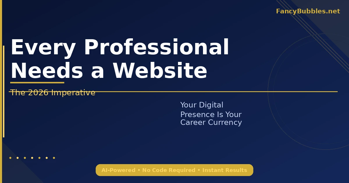 Why Every Professional Needs a Personal Website in 2026